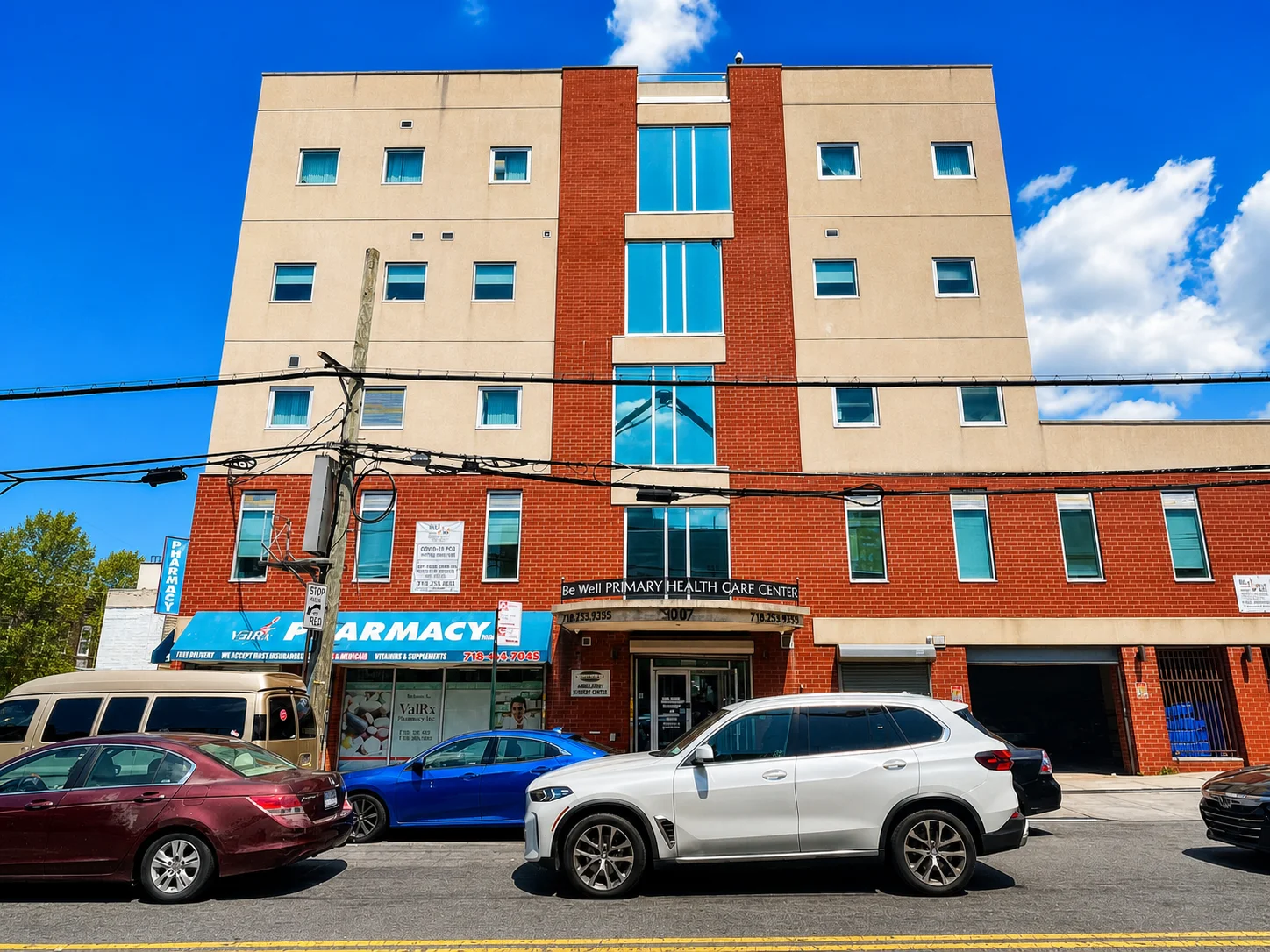 Exterior of the Be Well Primary Health Care Center building in Brooklyn