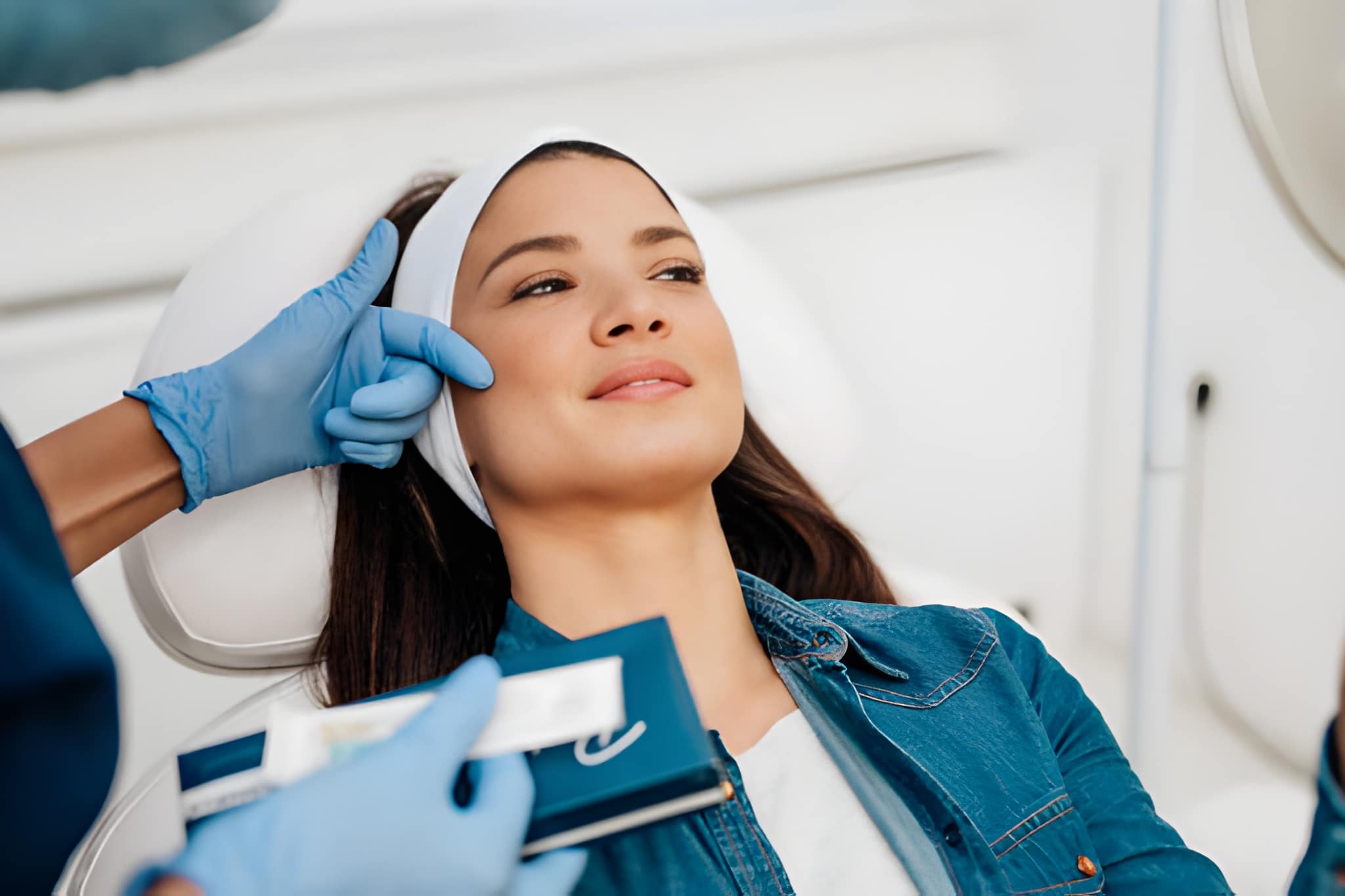 Woman at a dermatology consultation in Bedford-Stuyvesant, Brooklyn